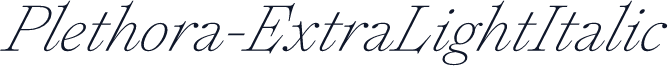 Plethora-ExtraLightItalic