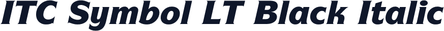 ITC Symbol LT Black Italic