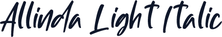 Allinda Light Italic