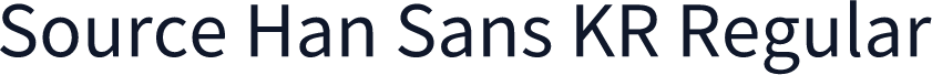 Source Han Sans KR Regular