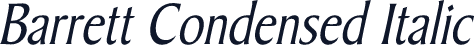 Barrett Condensed Italic