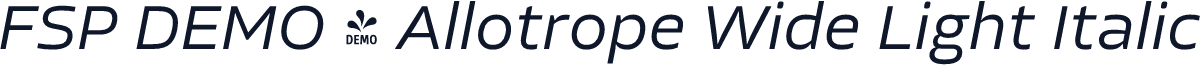 FSP DEMO - Allotrope Wide Light Italic