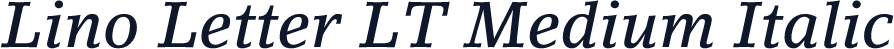Lino Letter LT Medium Italic