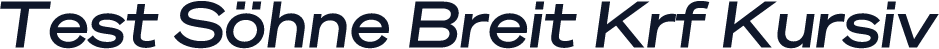 Test Söhne Breit Krf Kursiv