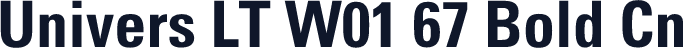 Univers LT W01 67 Bold Cn