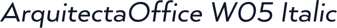 ArquitectaOffice W05 Italic