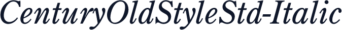 CenturyOldStyleStd-Italic