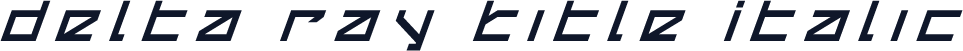 Delta Ray Title Italic