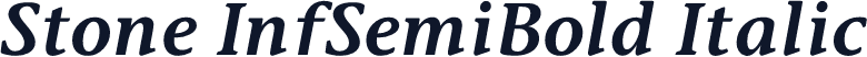 Stone InfSemiBold Italic