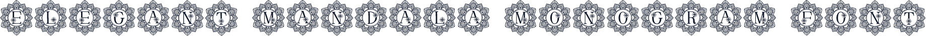 Elegant Mandala Monogram Font
