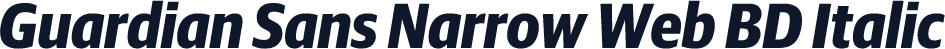 Guardian Sans Narrow Web BD Italic