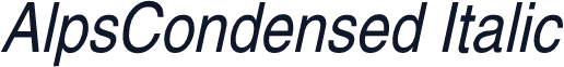 AlpsCondensed Italic