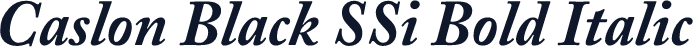Caslon Black SSi Bold Italic