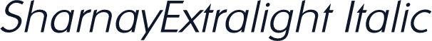 SharnayExtralight Italic