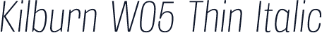 Kilburn W05 Thin Italic