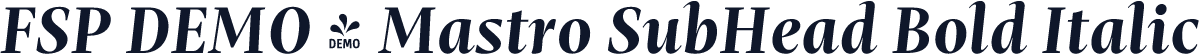 FSP DEMO - Mastro SubHead Bold Italic