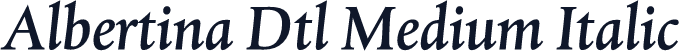 Albertina Dtl Medium Italic