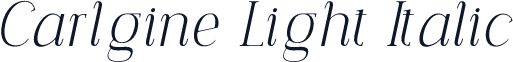 Carlgine Light Italic
