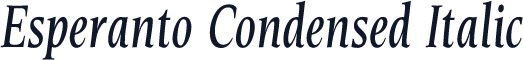 Esperanto Condensed Italic