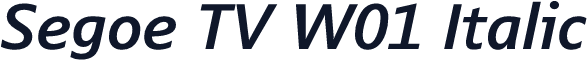 Segoe TV W01 Italic