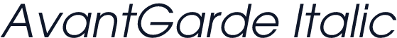 AvantGarde Italic