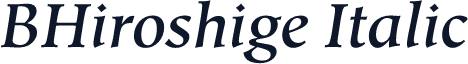 BHiroshige Italic