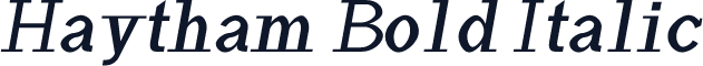 Haytham Bold Italic