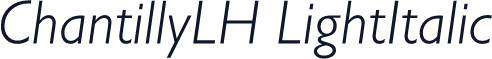 ChantillyLH LightItalic