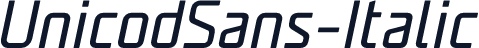 UnicodSans-Italic