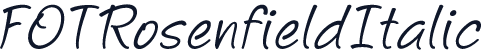 FOTRosenfieldItalic