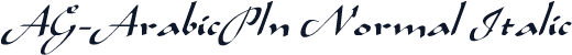 AG-ArabicPln Normal Italic