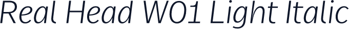 Real Head W01 Light Italic