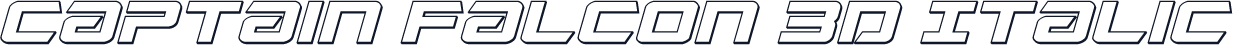 Captain Falcon 3D Italic