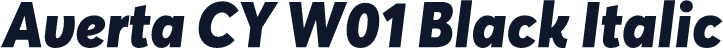 Averta CY W01 Black Italic