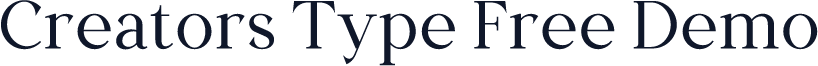 Creators Type Free Demo