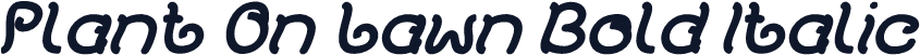 Plant On Lawn Bold Italic