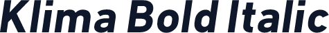 Klima Bold Italic
