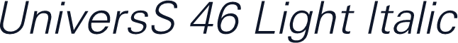 UniversS 46 Light Italic