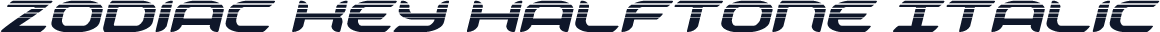 Zodiac Key Halftone Italic