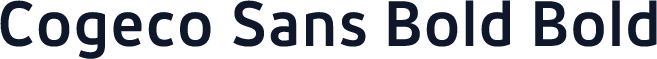 Cogeco Sans Bold Bold