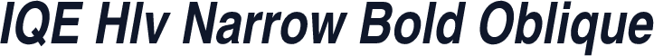 IQE Hlv Narrow Bold Oblique