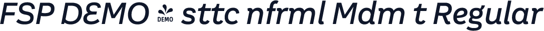 FSP DEMO - sttc nfrml Mdm t Regular