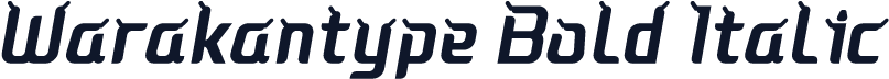 Warakantype Bold Italic