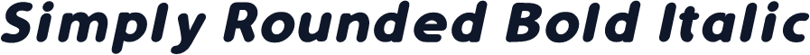 Simply Rounded Bold Italic