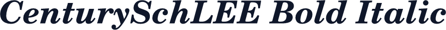 CenturySchLEE Bold Italic