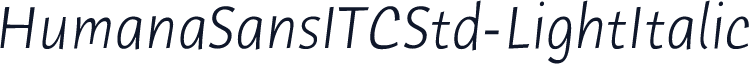 HumanaSansITCStd-LightItalic