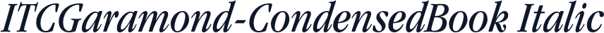 ITCGaramond-CondensedBook Italic
