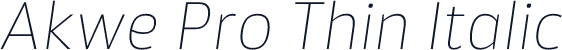 Akwe Pro Thin Italic