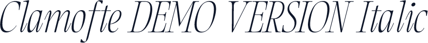 Clamofte DEMO VERSION Italic