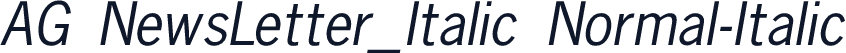 AG NewsLetter_Italic Normal-Italic